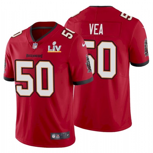Men's Red Tampa Bay Buccaneers Vita Vea 2021 Super Bowl LV Limited Stitched Jersey